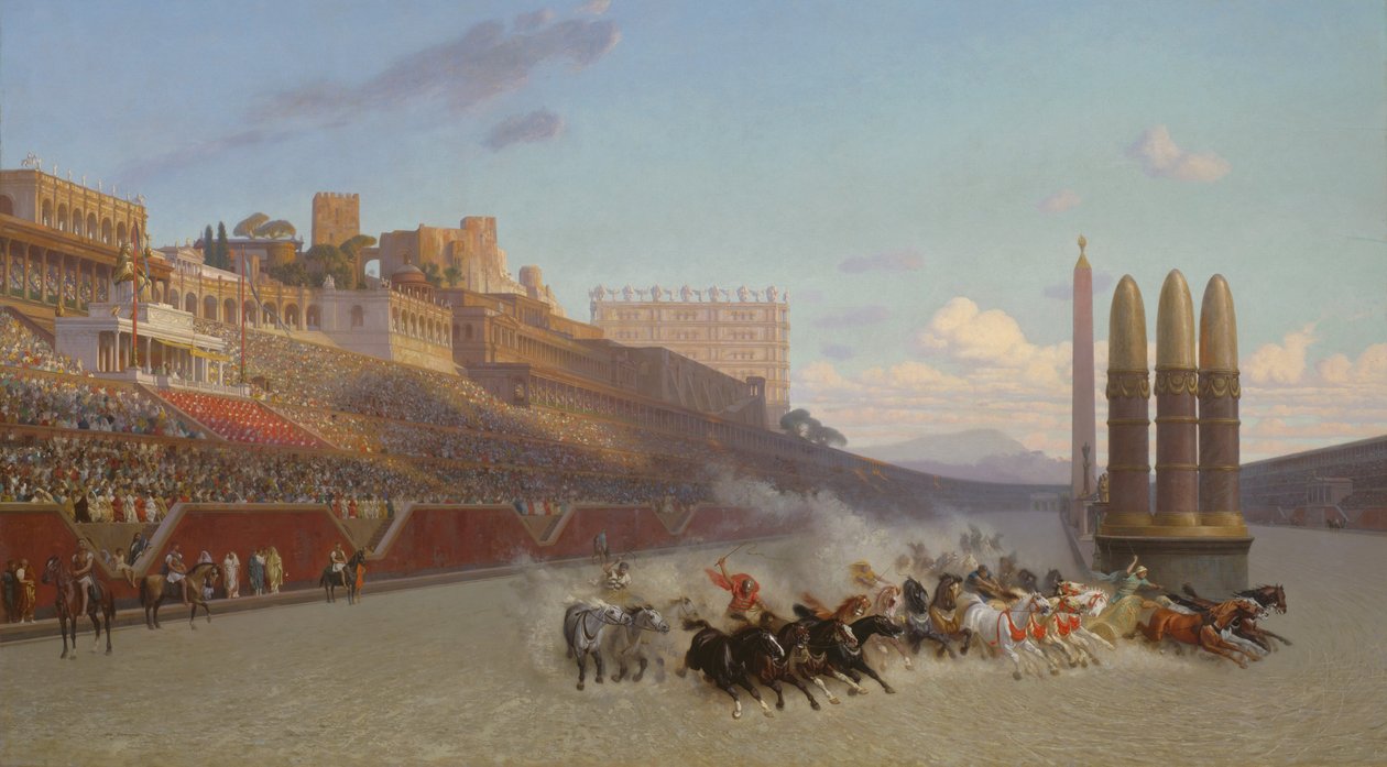 Araba Yarışı, 1876 by Jean Leon Gerome