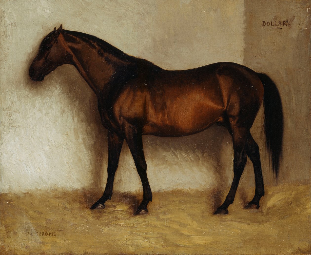 Dolar, Gevşek Bir Kutuda Bir Körfez Avcısı, by Jean Leon Gerome