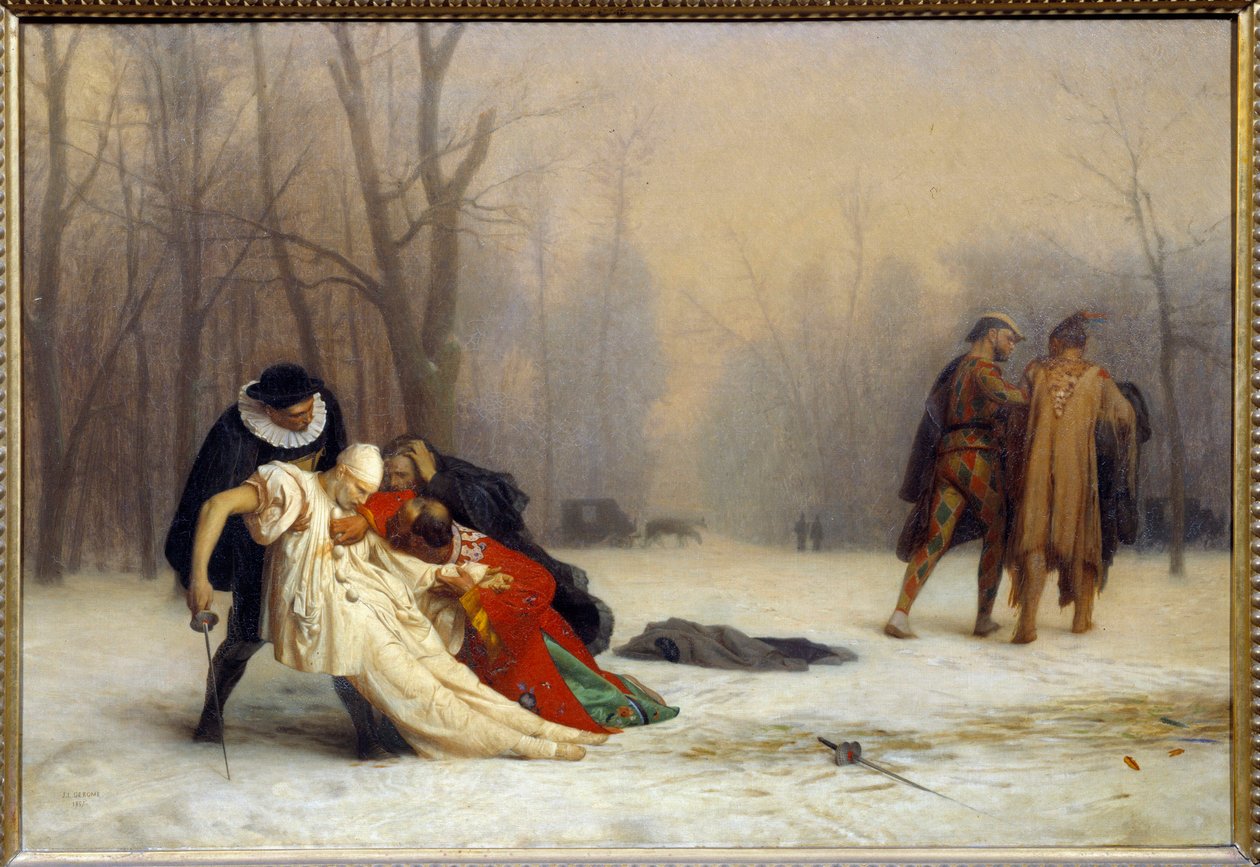 Bir top maskesinden sonra düello Boyama Jean Leon Gerome (1824-1904) by Jean Leon Gerome