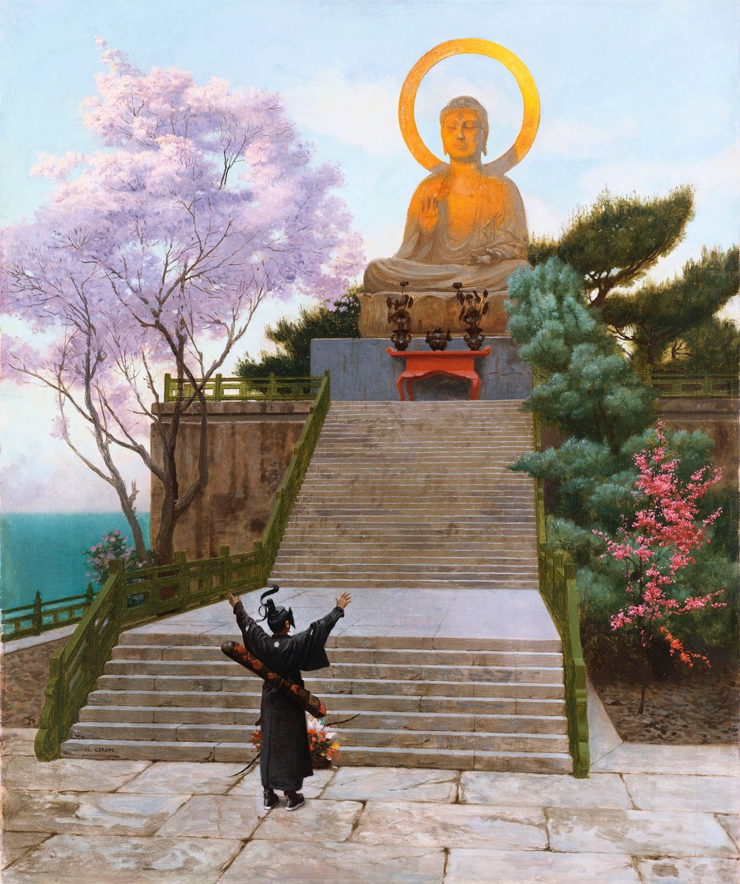 Bir Tanrısallık Yalvaran Japon by Jean Leon Gerome