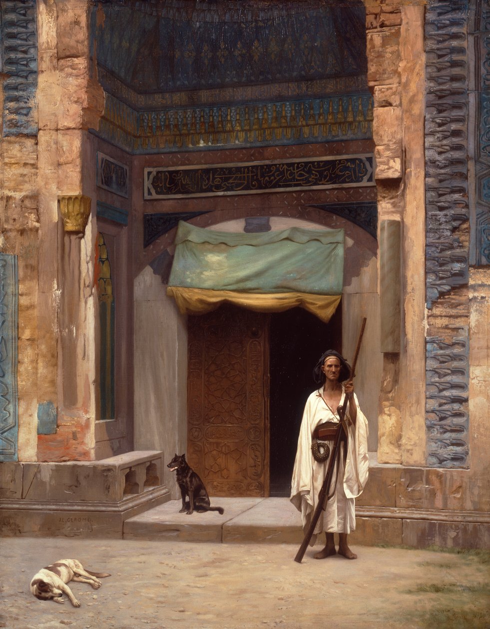 Yeşil Cami Kapısı (tuval üzerine yağlı boya) by Jean Leon Gerome