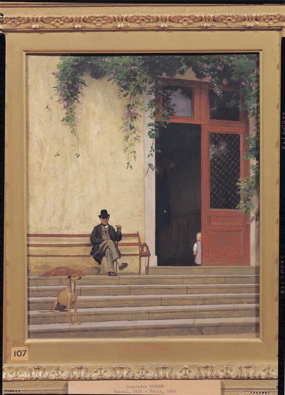 Sanatçının Evinin Kapısında Babası ve Oğlu, 1866-67 dolayları by Jean Leon Gerome