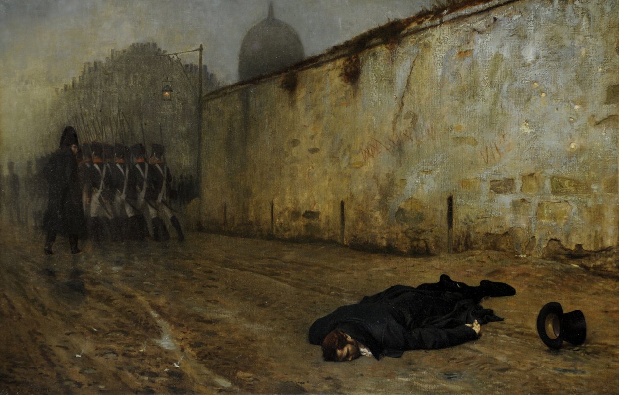 Mareşal Ney'in İnfazı (tuval üzerine yağlı boya) by Jean Leon Gerome