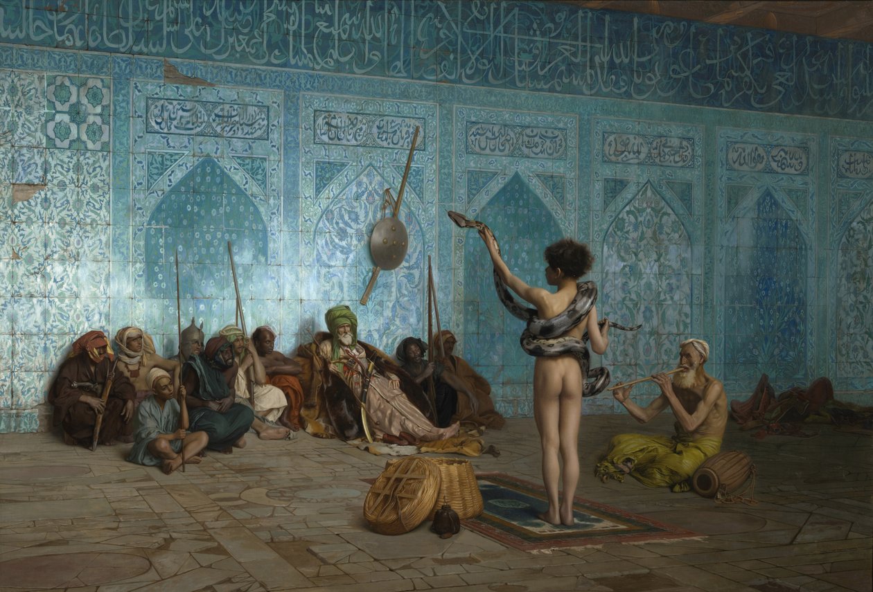 Yılan Oynatıcı, 1879 dolayları by Jean Leon Gerome