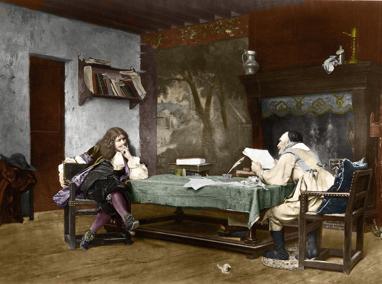 Yazarlar Jean-Baptiste (Jean Baptiste) Poquelin dit Moliere (1622-1673) ve Pierre Corneille (1606-1684). 19. yüzyıl (Jean-Leon (Jean Leon) Gerome