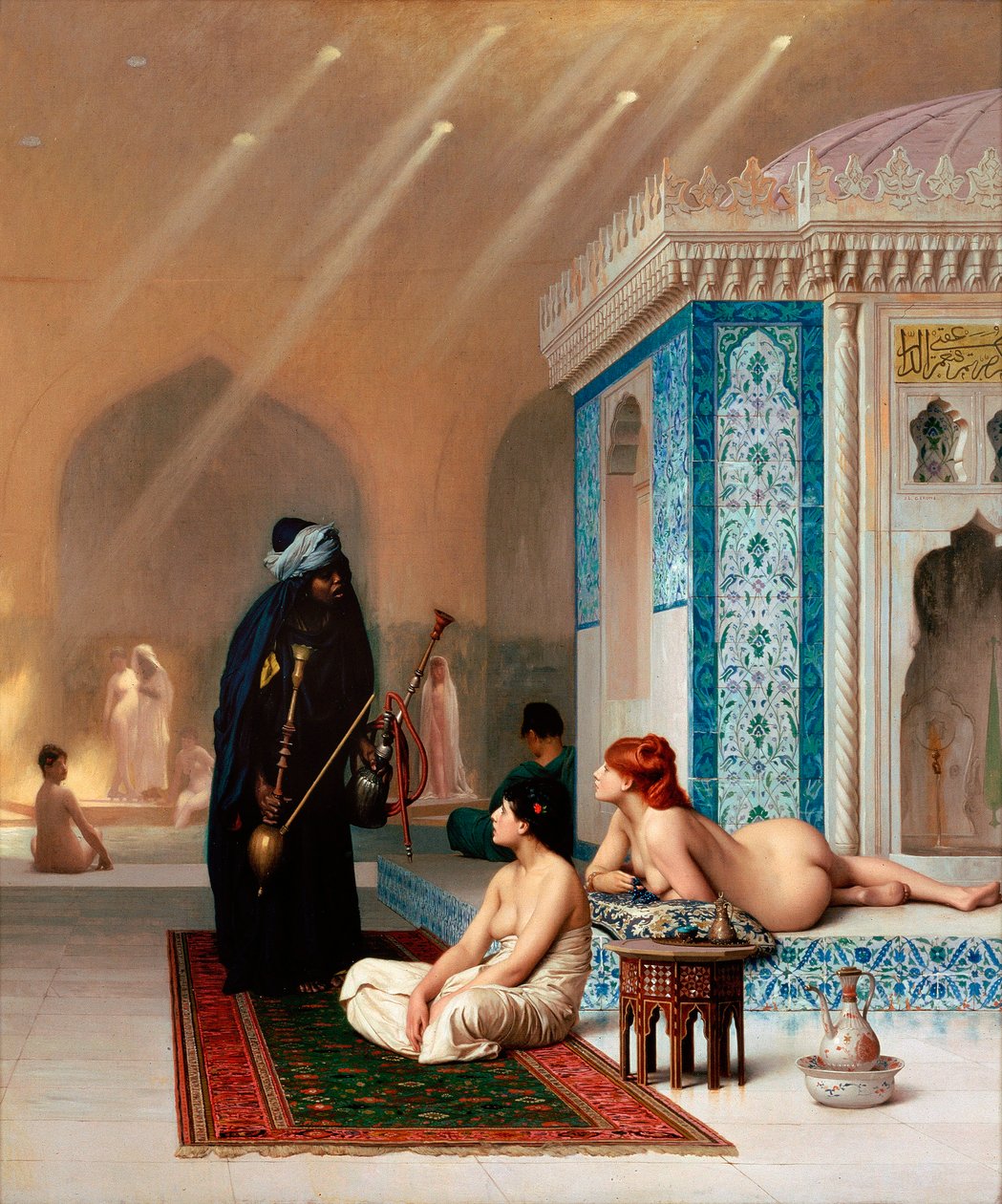 Harem Havuzu - Haremdeki Havuz by Jean Leon Gerome