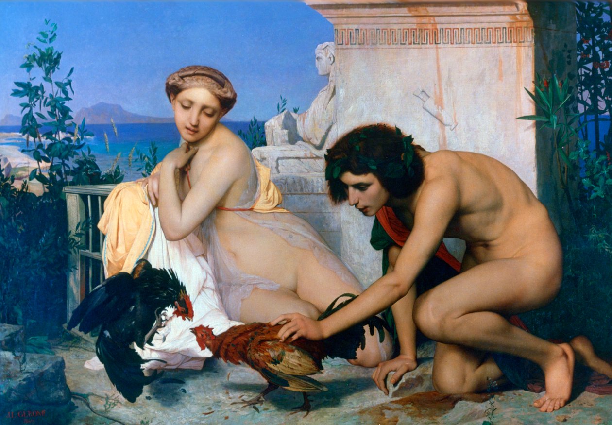 Horozları Kavgaya Cesaretlendiren Genç Yunanlılar, 1846 by Jean Leon Gerome