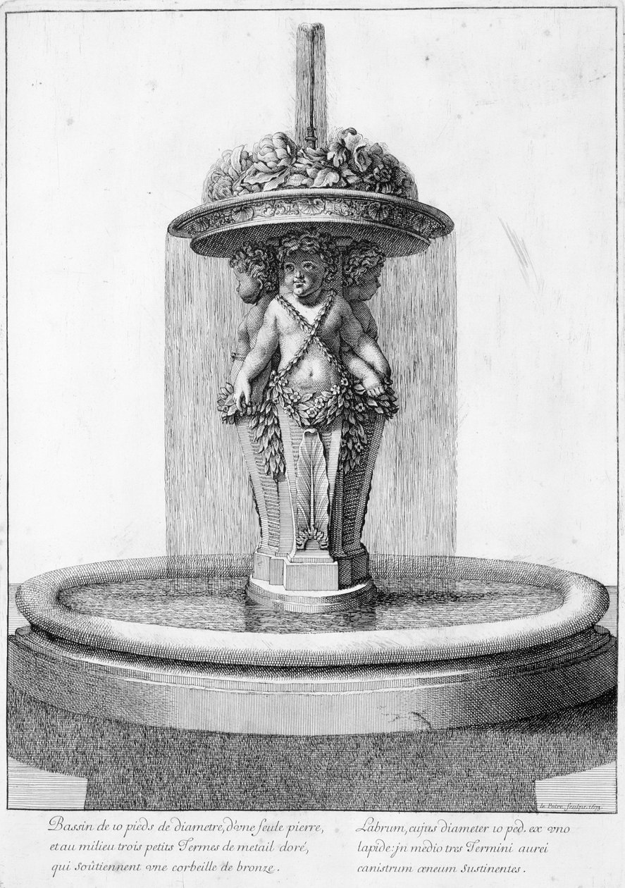 Bir çeşme tasarımı, 1673 by Jean Lepautre