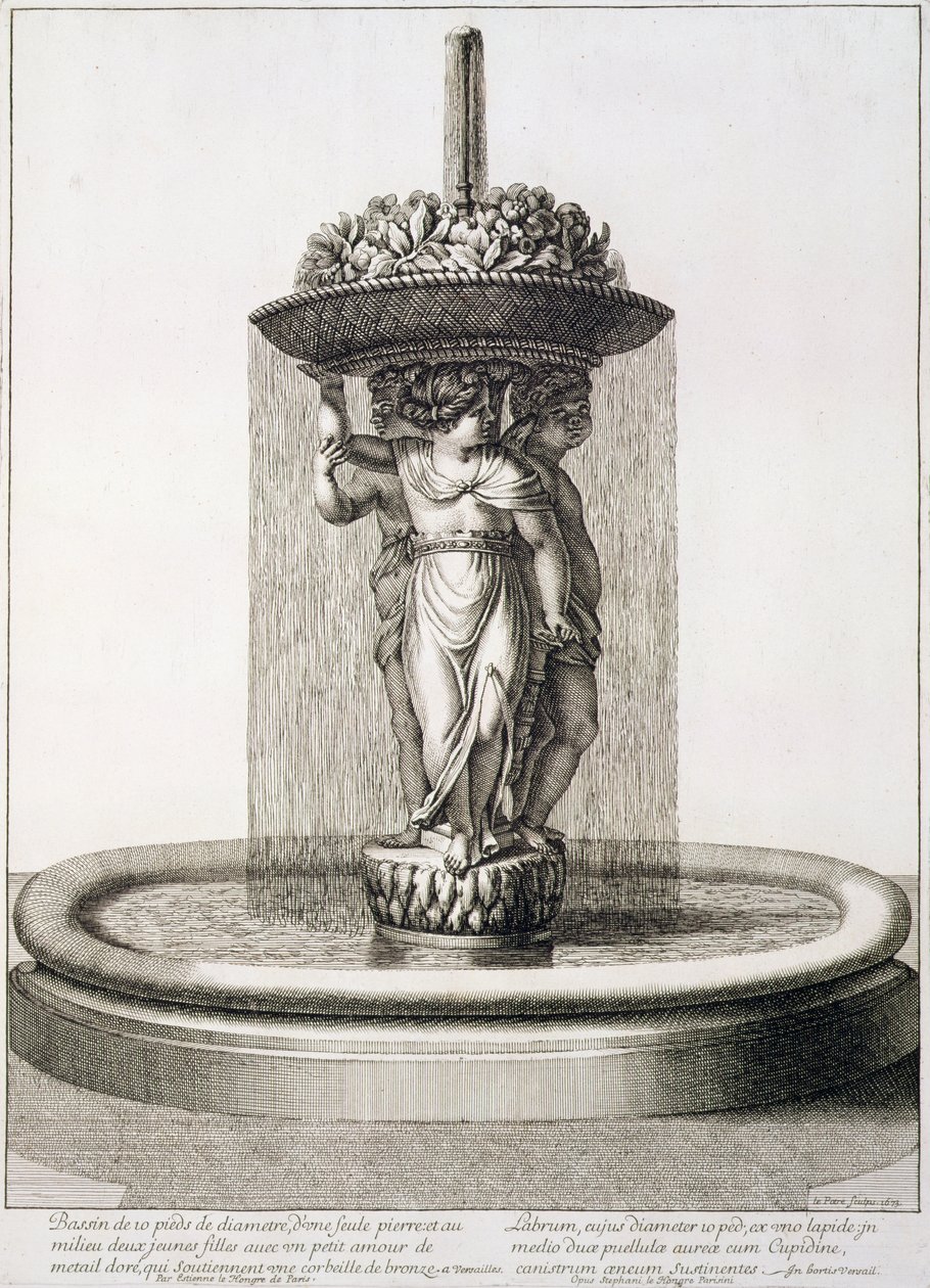 Bir çeşme tasarımı, 1673 by Jean Lepautre