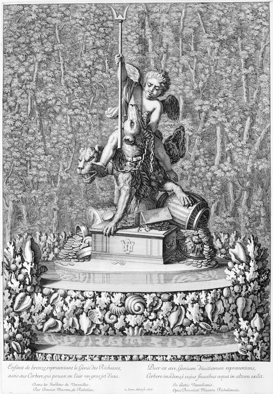 Zenginlik Dehasıyla Çeşme, Versailles, 1676 by Jean Lepautre