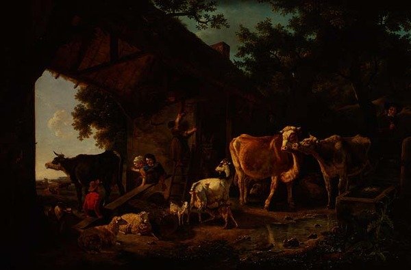 Ahırdan çıkan hayvanlar by Jean Louis De Marne