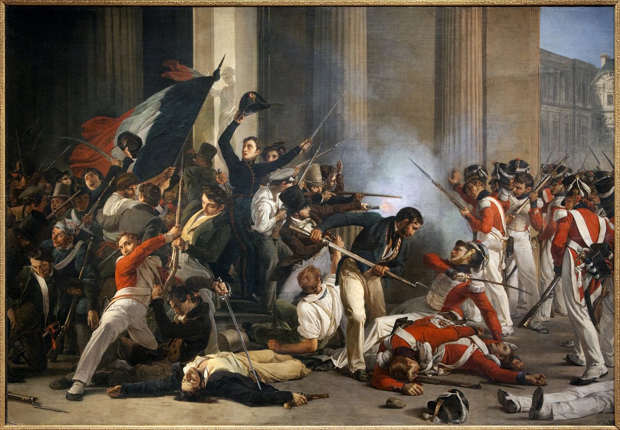 Louvre'un 29 Temmuz'da ele geçirilmesi by Jean Louis Bezard
