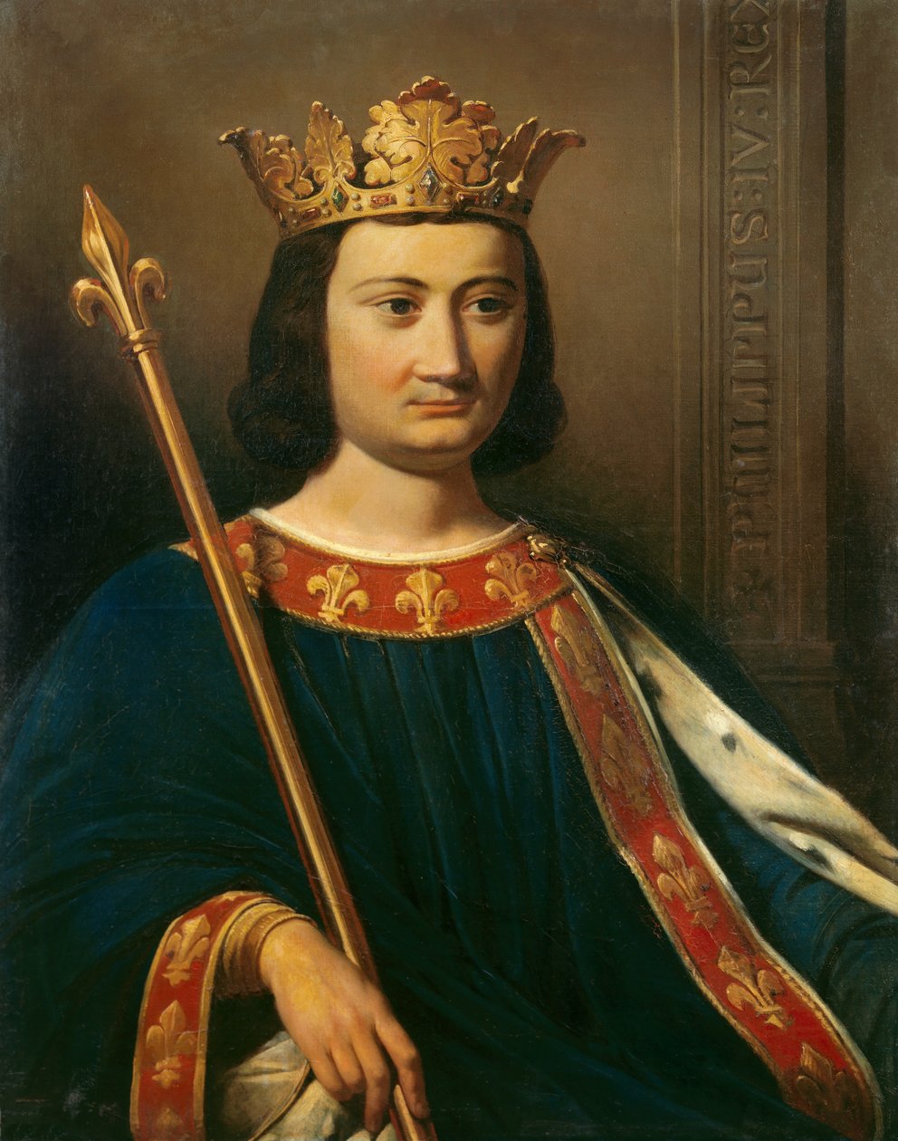 Fransa Kralı IV. Philip Bel (1268 - 1314) portresi. Jean-Louis Bezard