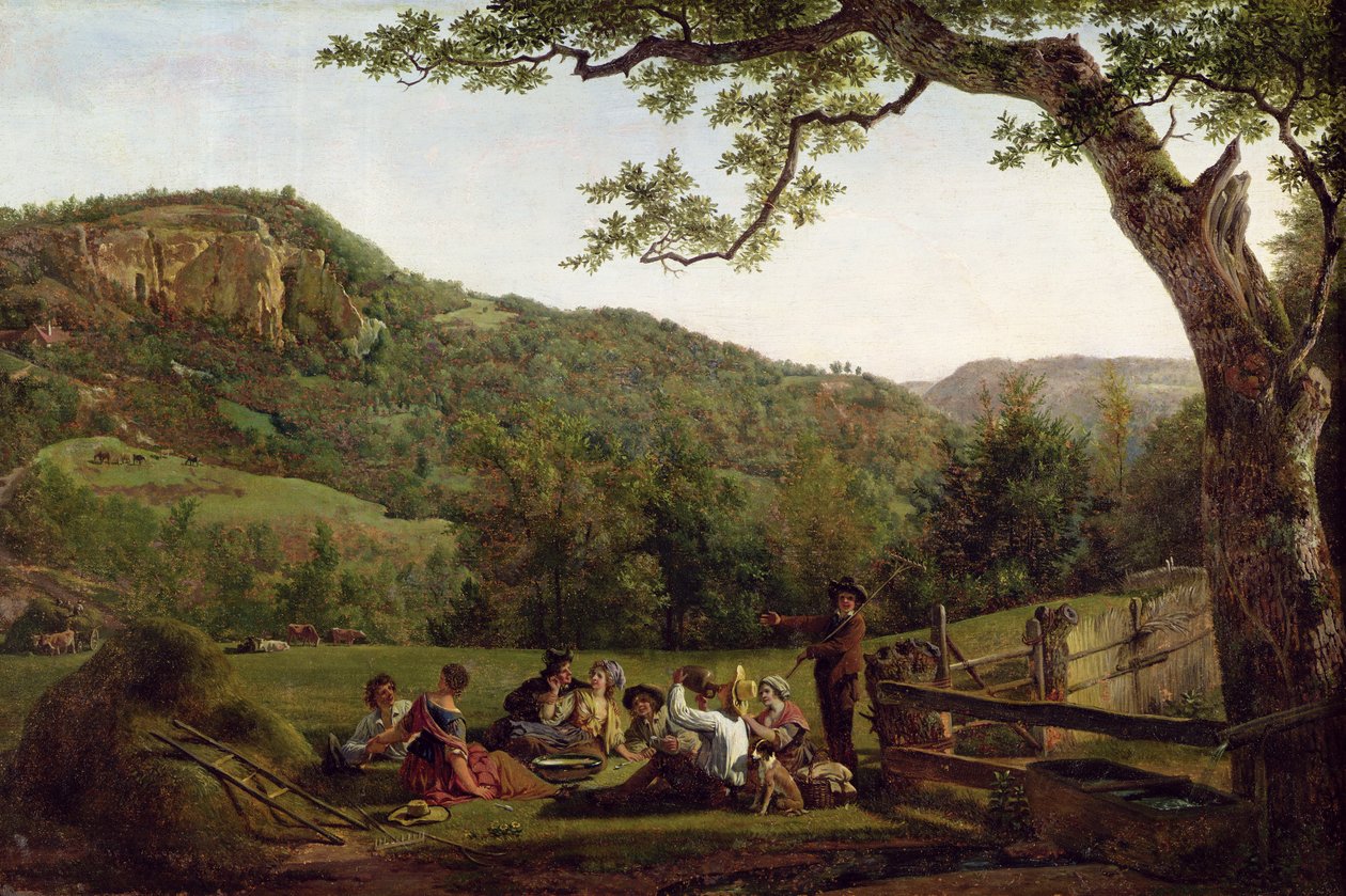 Tarlada Piknik Yapan Samancılar by Jean Louis De Marne