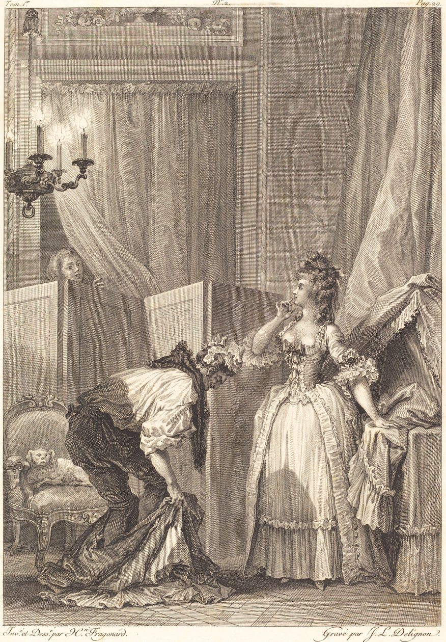 dayak ve içerik cuckold by Jean Louis Delignon and Antoine Jean Duclos after Jean Honoré Fragonard