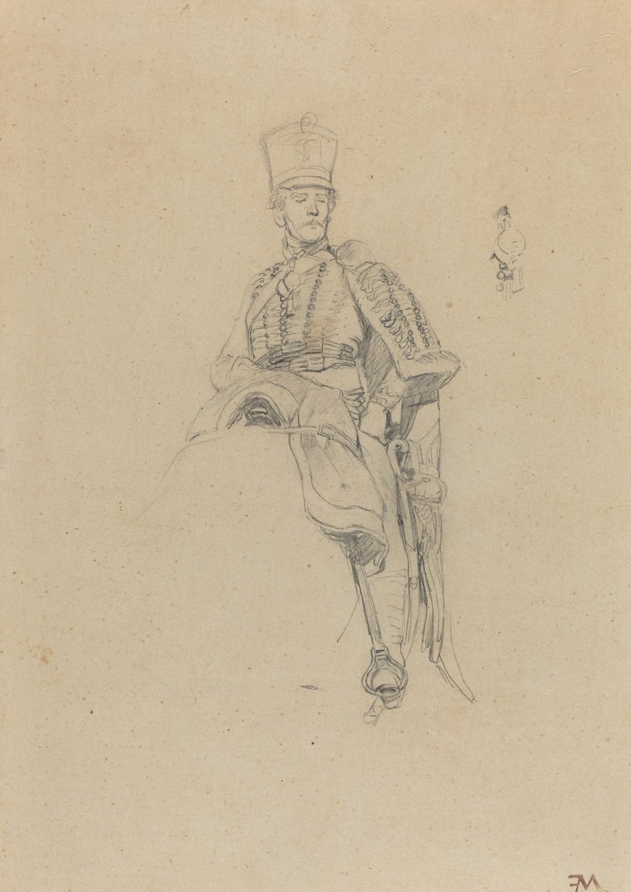 Bir Fransız Hussar by Jean Louis Ernest Meissonier