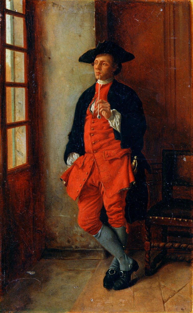 Bir Sigara İçen, 19. yüzyıl. by Jean Louis Ernest Meissonier