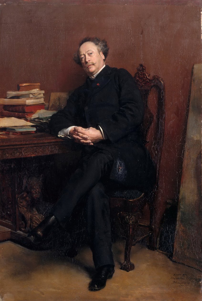 Alexandre Dumas, oğlu 1824-1895 by Jean Louis Ernest Meissonier