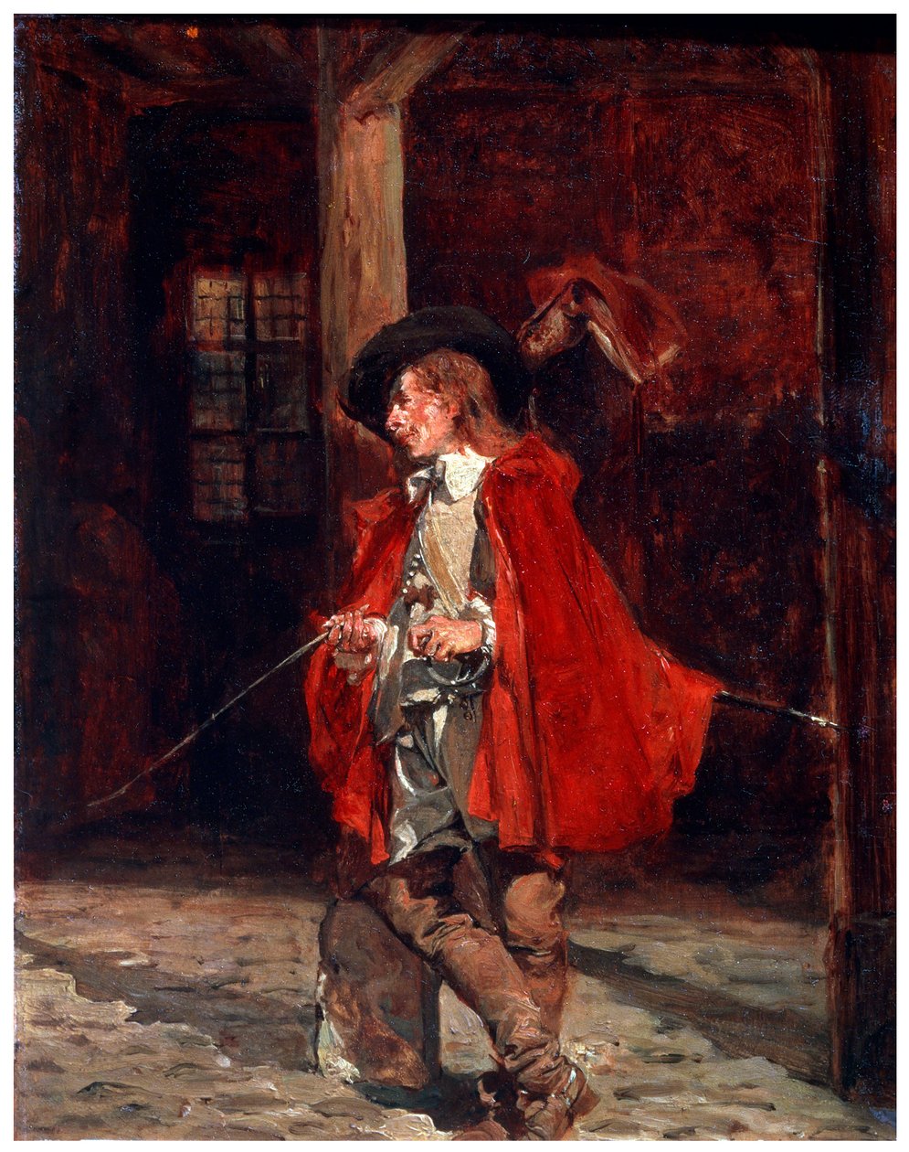 Kızıl Pelerinli Bretteur Kılıç Ustası, 19. yüzyıl by Jean Louis Ernest Meissonier