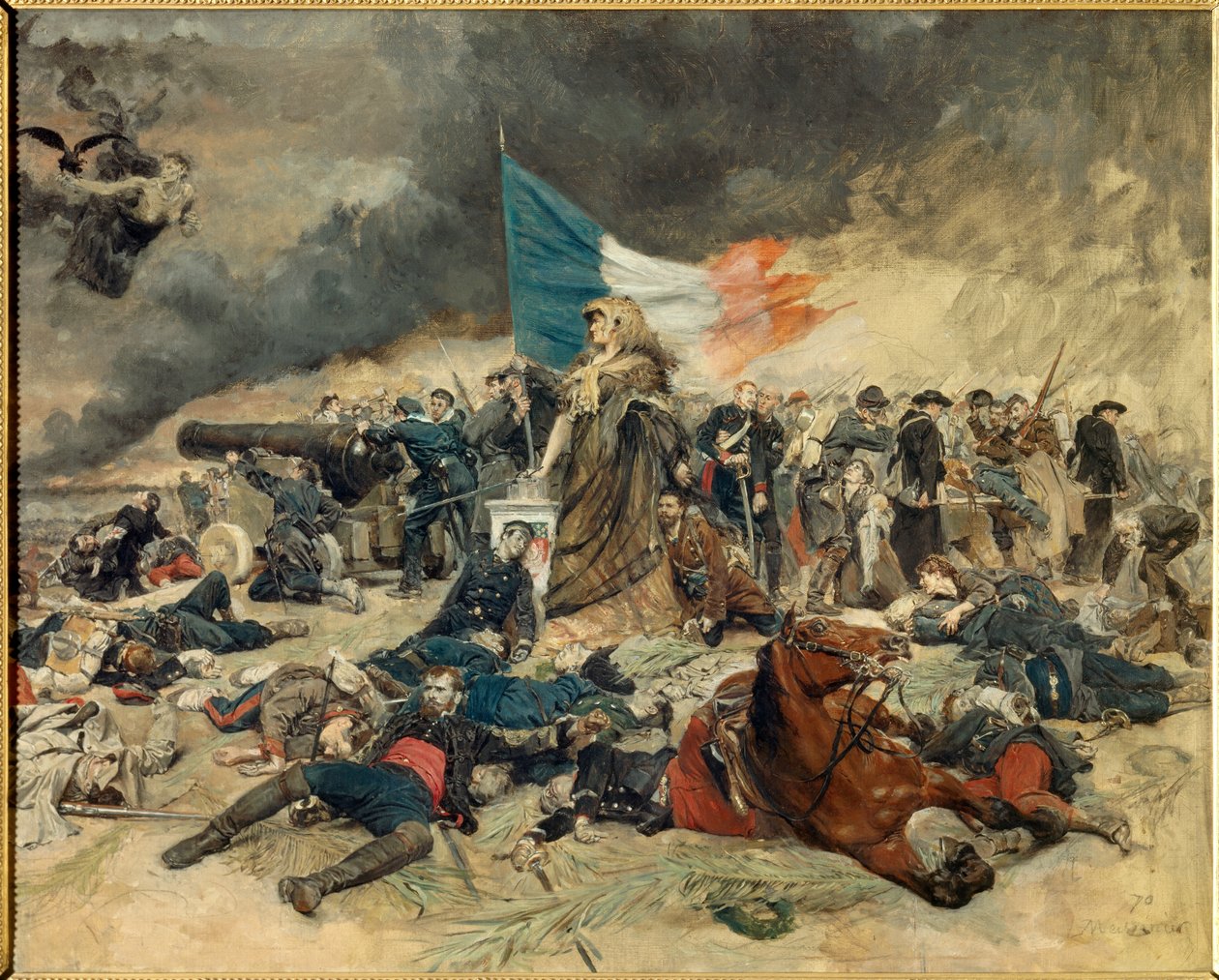 Le Siege de Paris (1870-1871), alegori Paris, Prusyalılar tarafından kuşatıldı. Ernest Meissonier