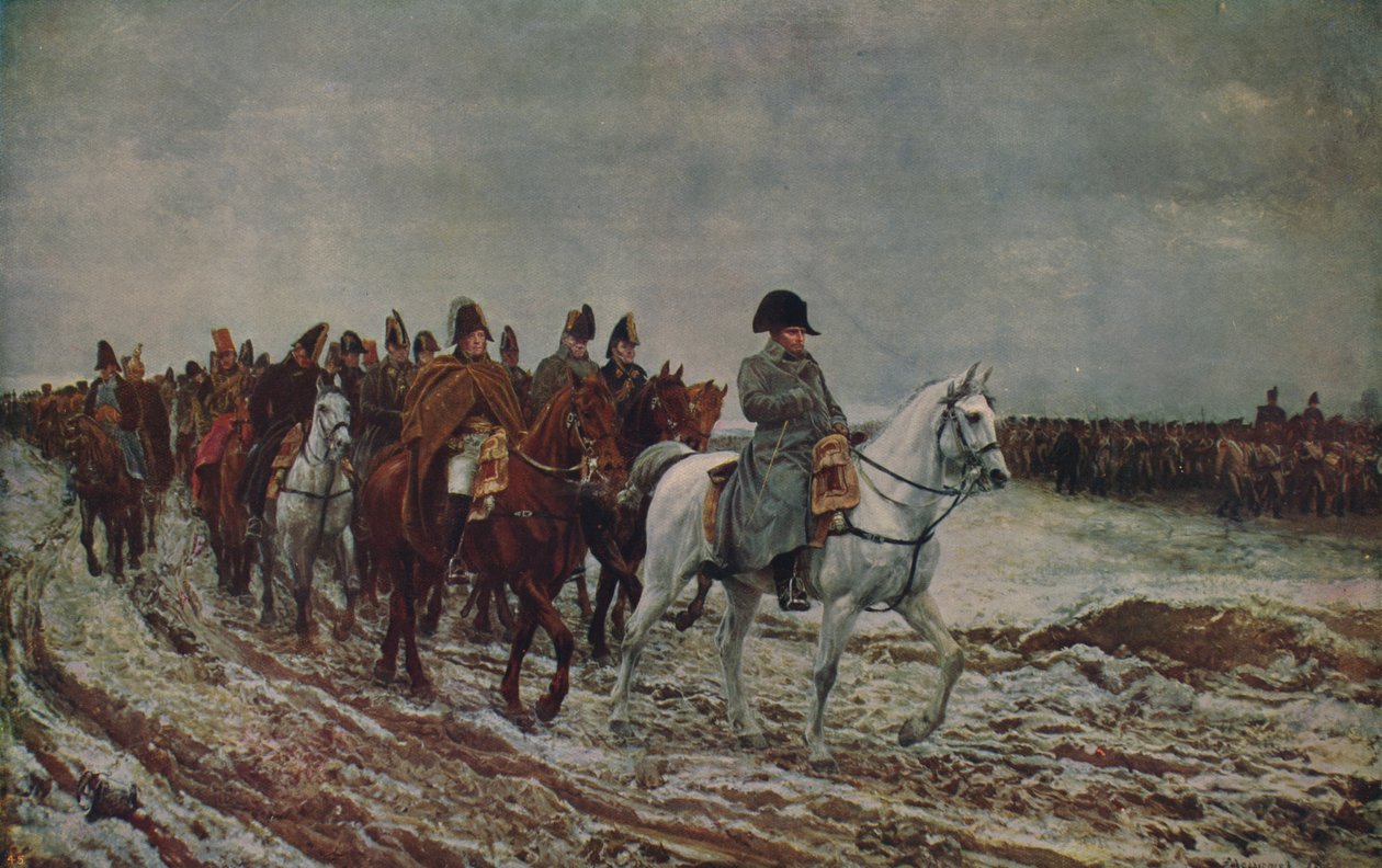 1814, 1864, c1915 Fransız Seferi sırasında Napolyon by Jean Louis Ernest Meissonier