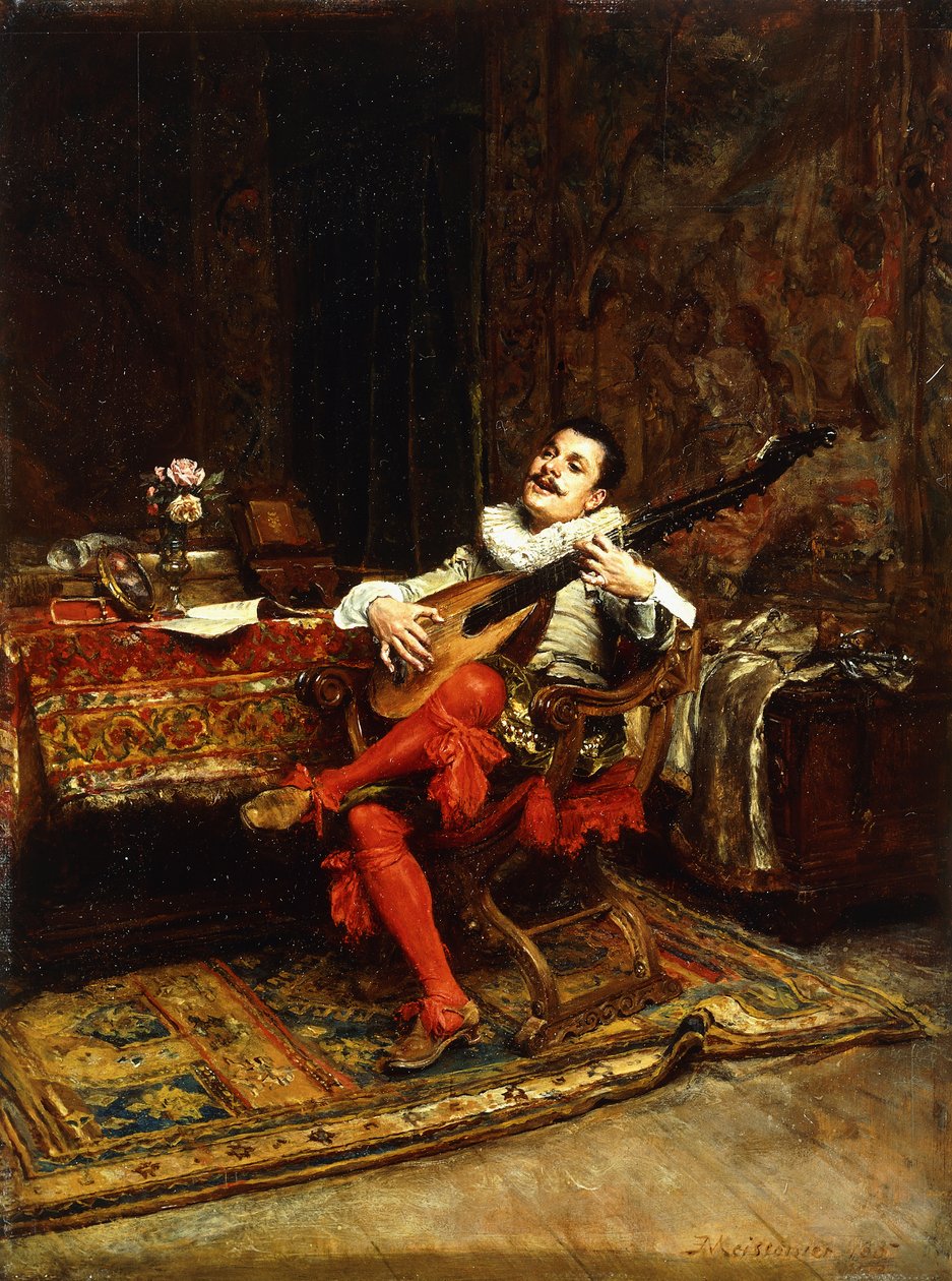 Ud Oyuncusu, 1887 by Jean Louis Ernest Meissonier