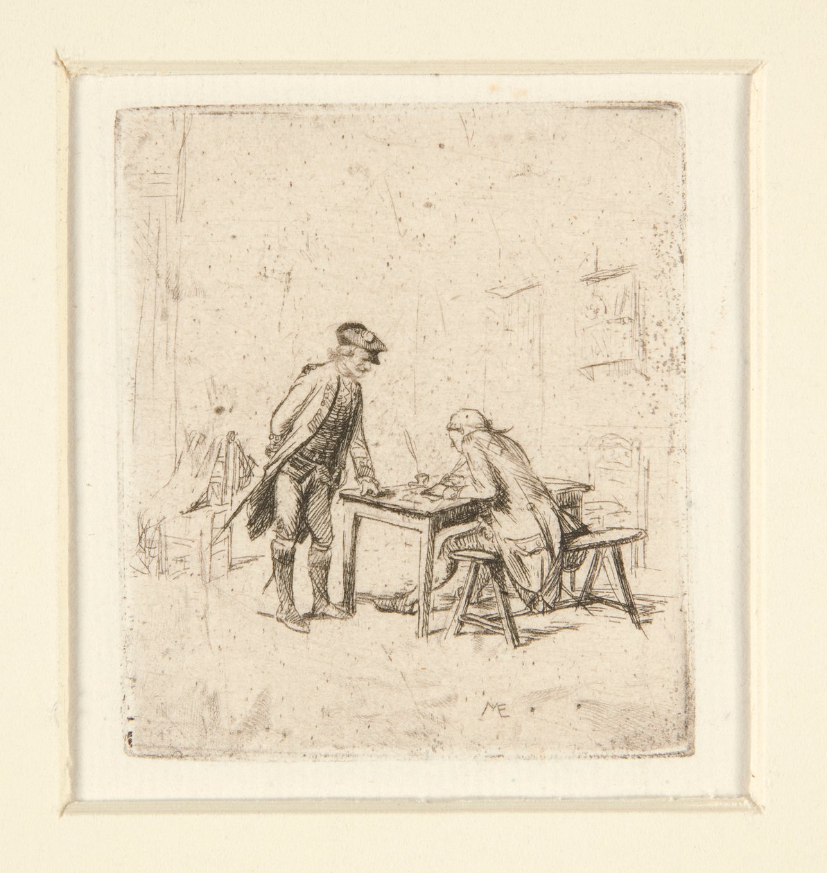 a Rapor b Harlequin by Jean Louis Ernest Meissonier