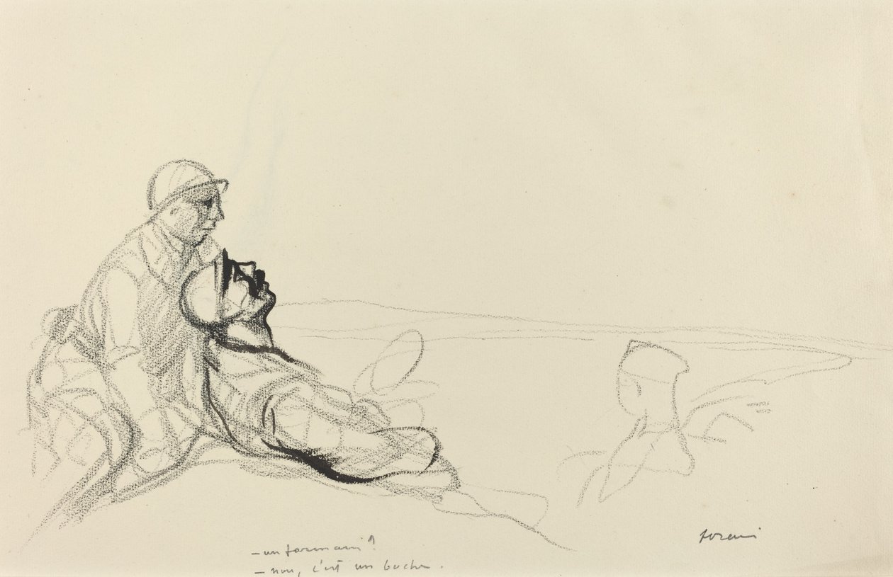 - Bir çiftçi - hayır, o bir boche., c. 19141919. by Jean Louis Forain