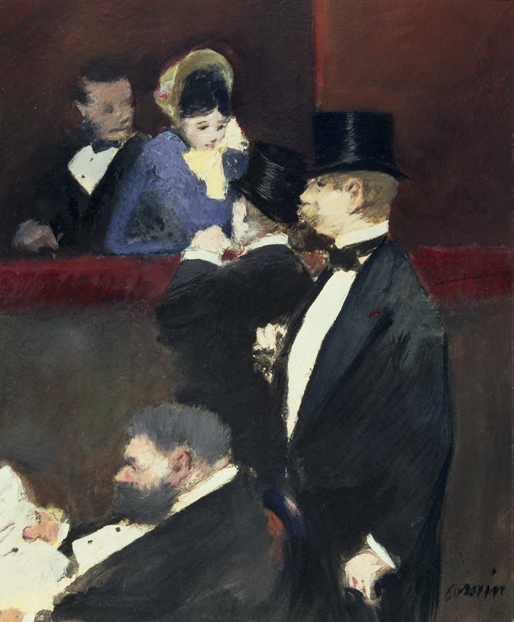 Operada Bir Aşk, 1880 dolayları by Jean-Louis Forain