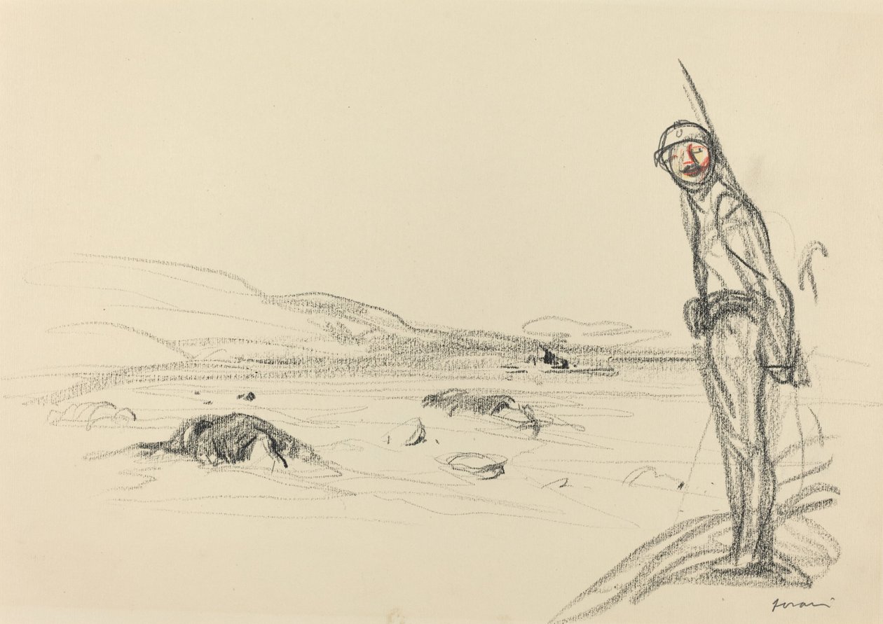 Marne boyunca, muhtemelen 1918. by Jean Louis Forain