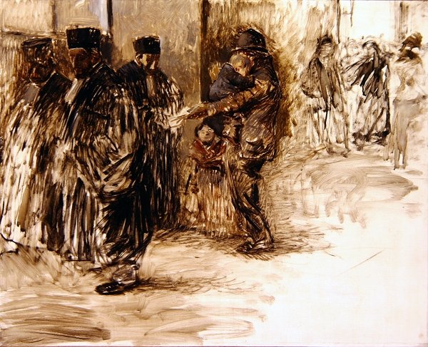 Mahkemede (tuval üzerine yağlı boya) by Jean Louis Forain