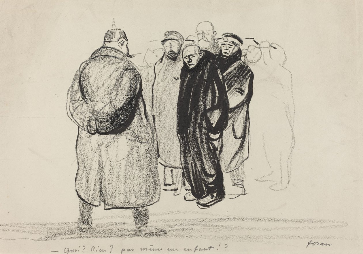 eli boş. Zeplin Mürettebatı, muhtemelen 1915. by Jean Louis Forain
