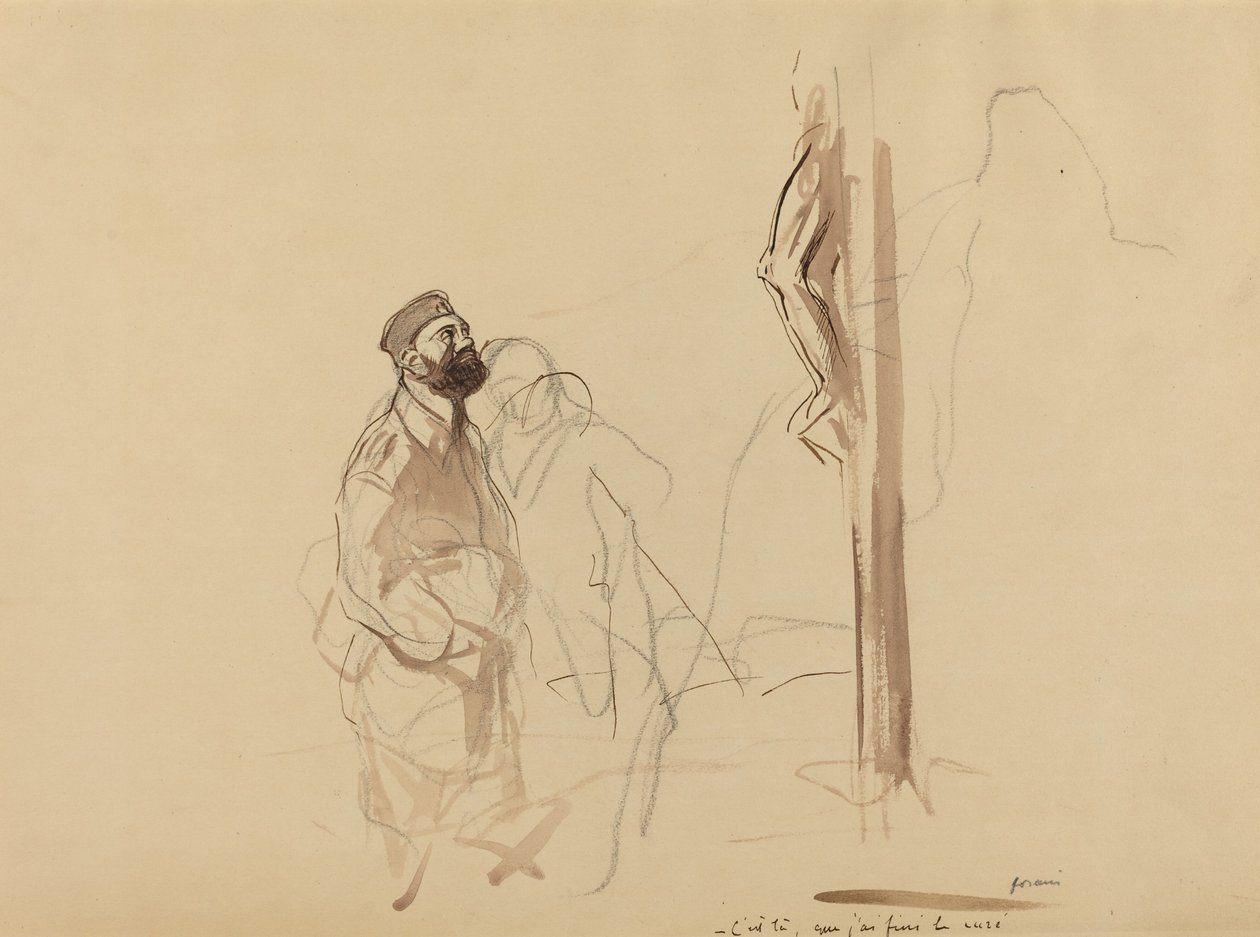 Burası rahibi bitirdiğim yer, c. 19141919. by Jean Louis Forain