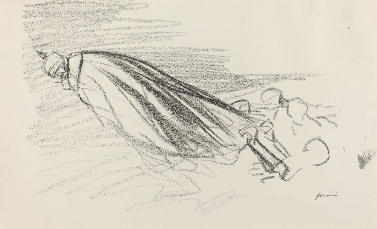 İlk saattekiler. Efendim! yeni savaşın neresindeyiz... ..., c. 19141919. by Jean Louis Forain