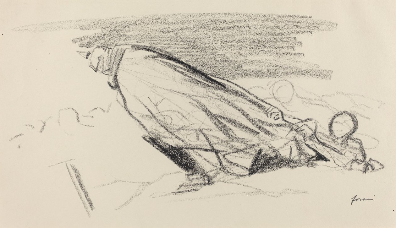 İlk saattekiler. Efendim! yeni savaşın neresindeyiz... ..., c. 19141919. by Jean Louis Forain