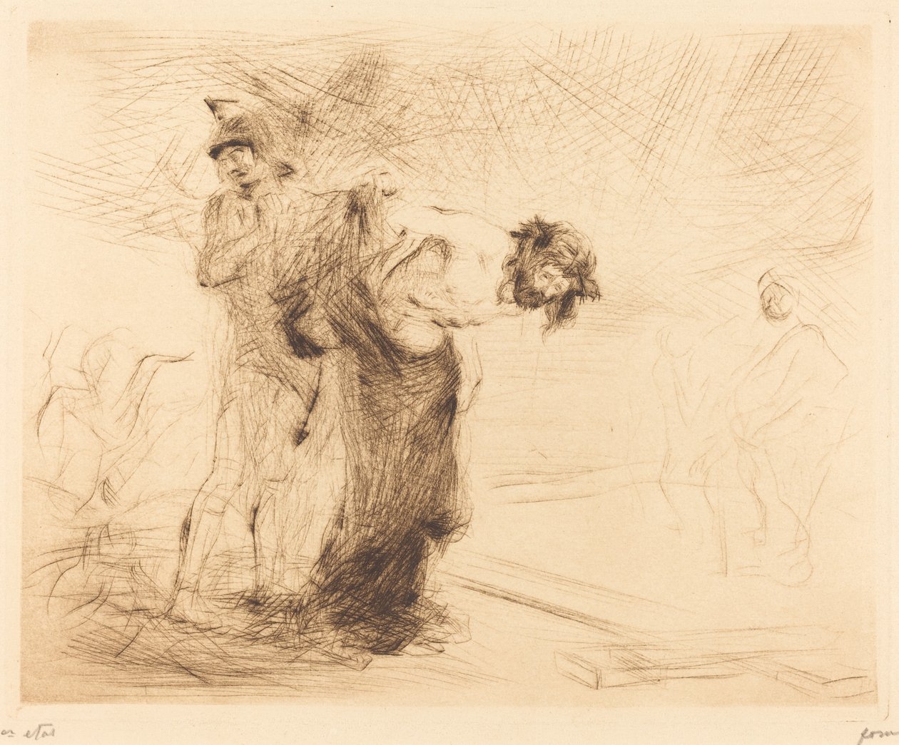 Mesih Giysilerinden Çıkartıldı by Jean Louis Forain