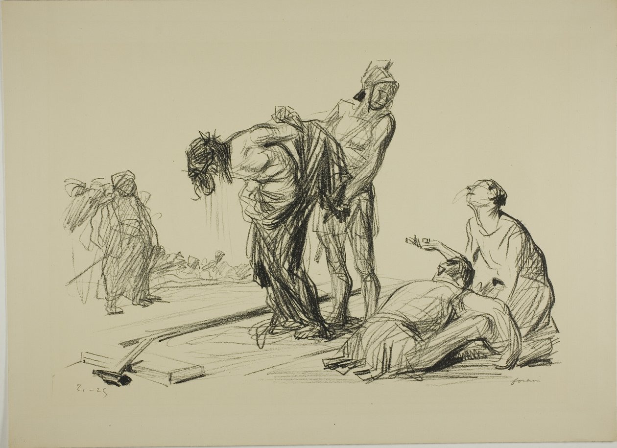 Mesih Giysilerinden Çıkartıldı by Jean Louis Forain