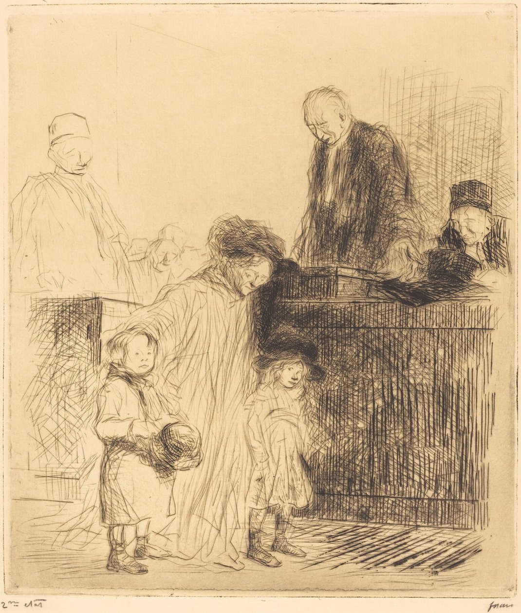 Duruşmadan Çıkma (birinci plaka) by Jean Louis Forain