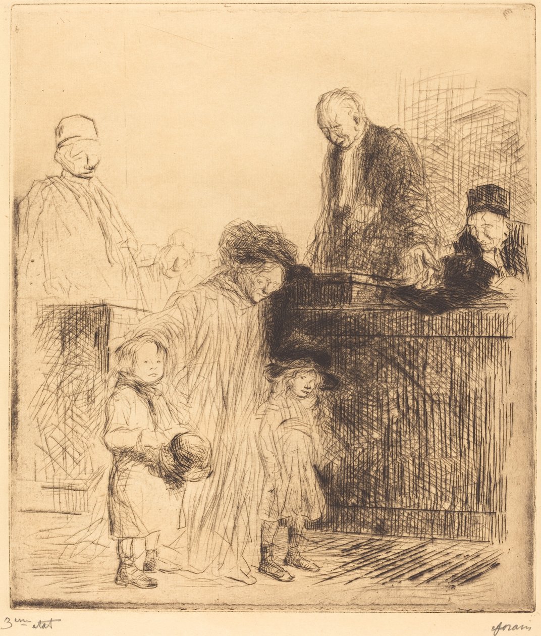 Duruşmadan Çıkma (birinci plaka) by Jean Louis Forain