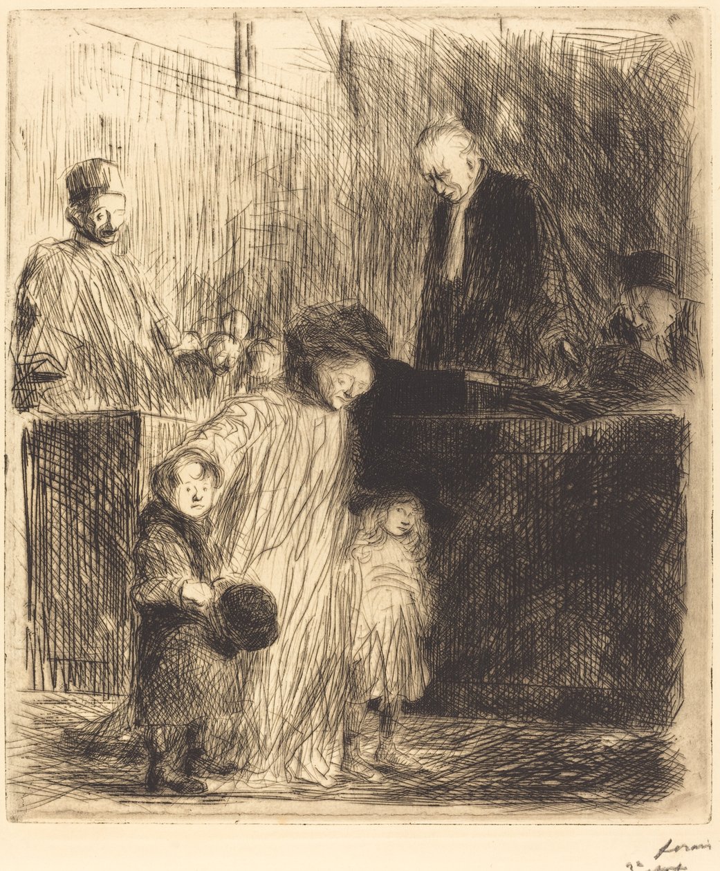 Duruşmadan Çıkma (birinci plaka) by Jean Louis Forain