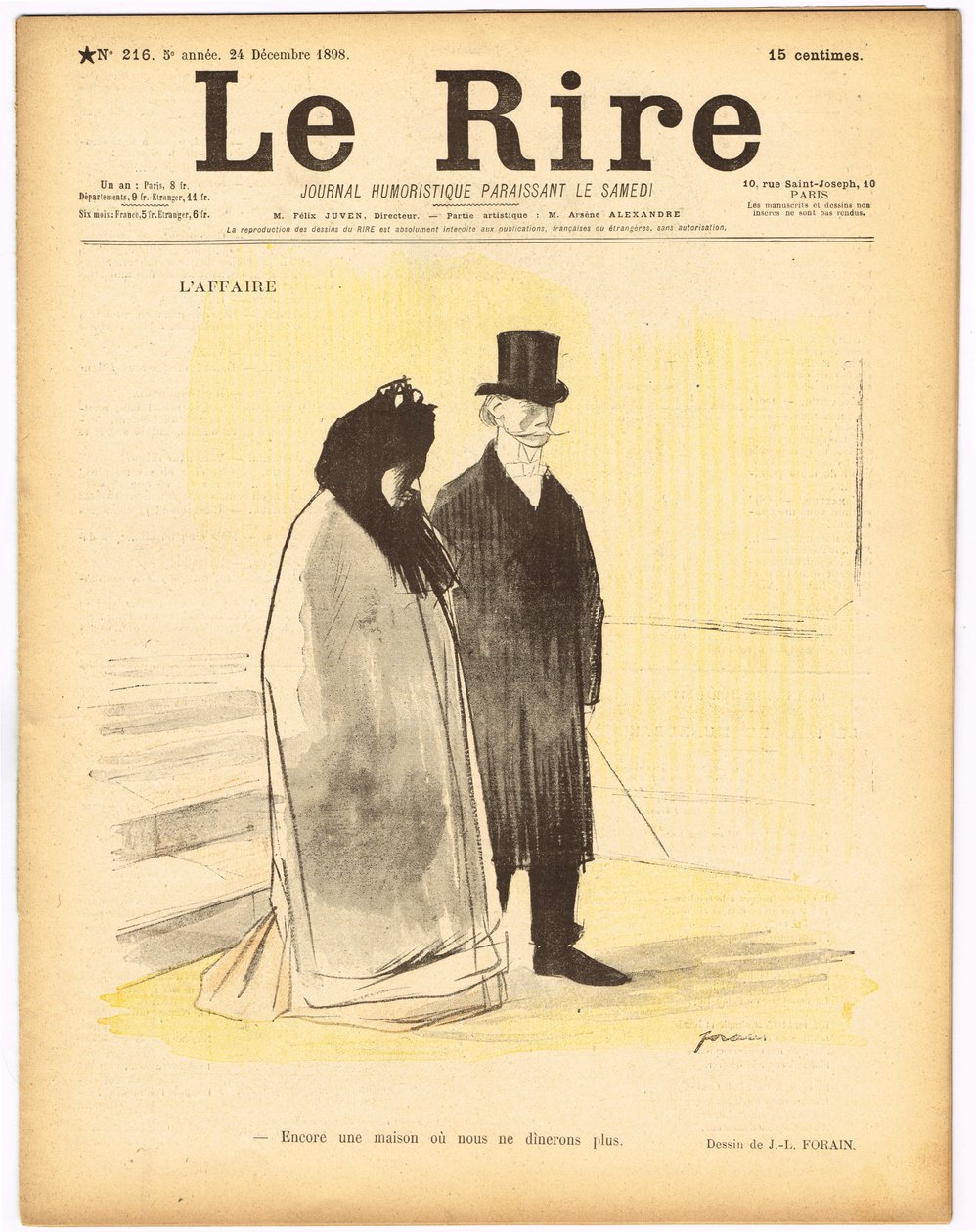 Renklerde Hiciv “Le Lire” Kapağı by Jean Louis Forain