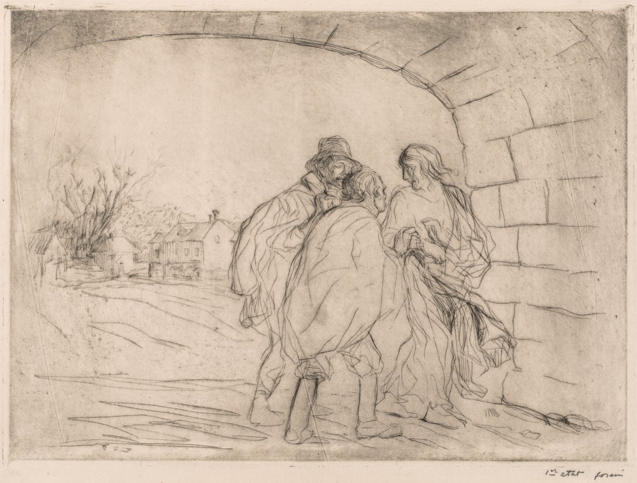 Kasanın Altında Karşılaşma by Jean Louis Forain