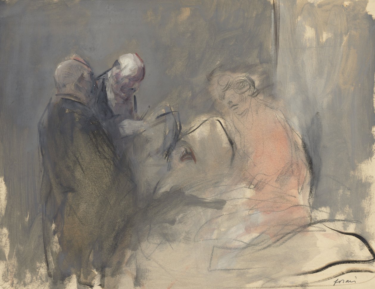 Hastanede (rekto) by Jean Louis Forain