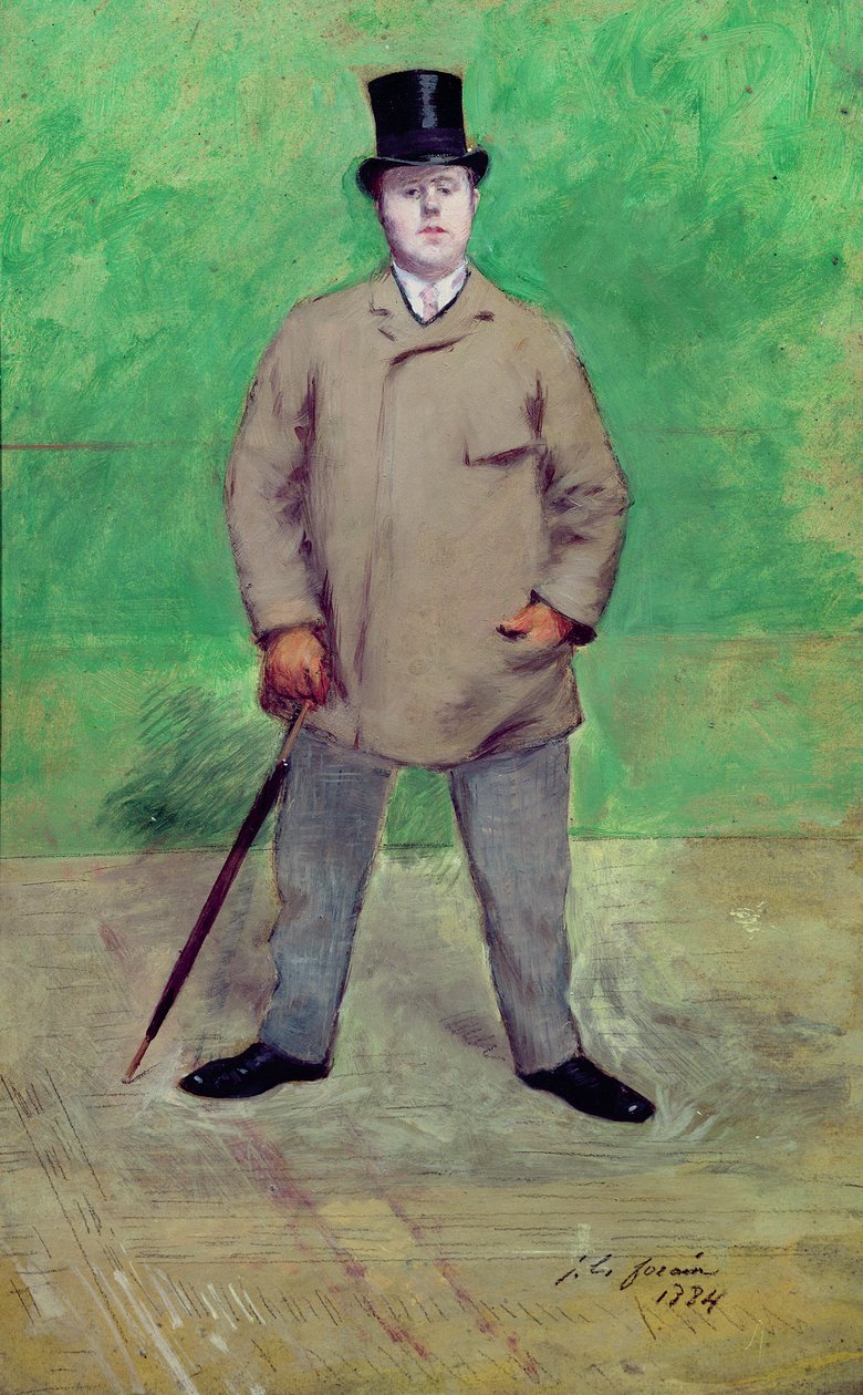 Jacques-Emile Blanche (1861-1942) 1884 (kart üzerinde yağlı boya) by Jean Louis Forain