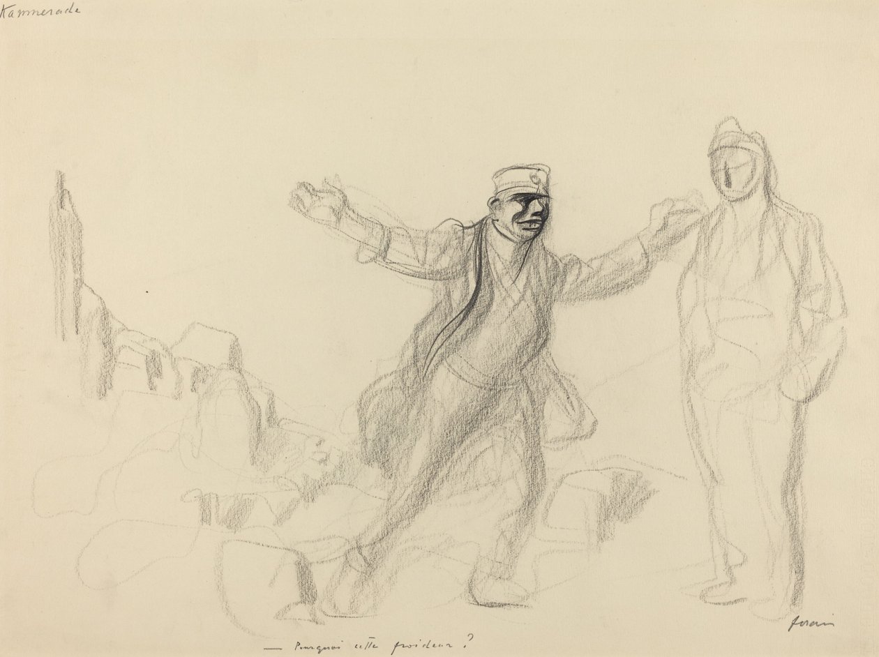 Kammerad. Neden bu soğukluk, c. 19141919. by Jean Louis Forain