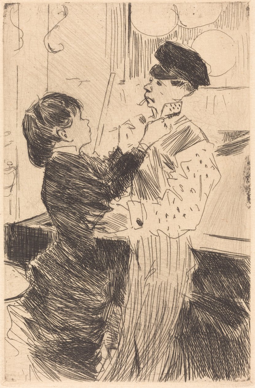 Kravatın düğümlenmesi by Jean Louis Forain