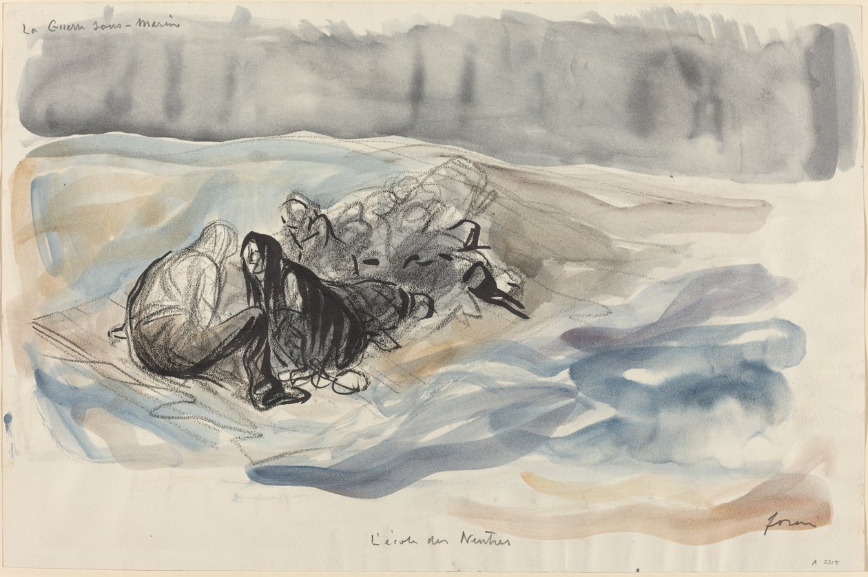 Sualtı Savaşı. Tarafsızlar Okulu, c. 19141919. by Jean Louis Forain