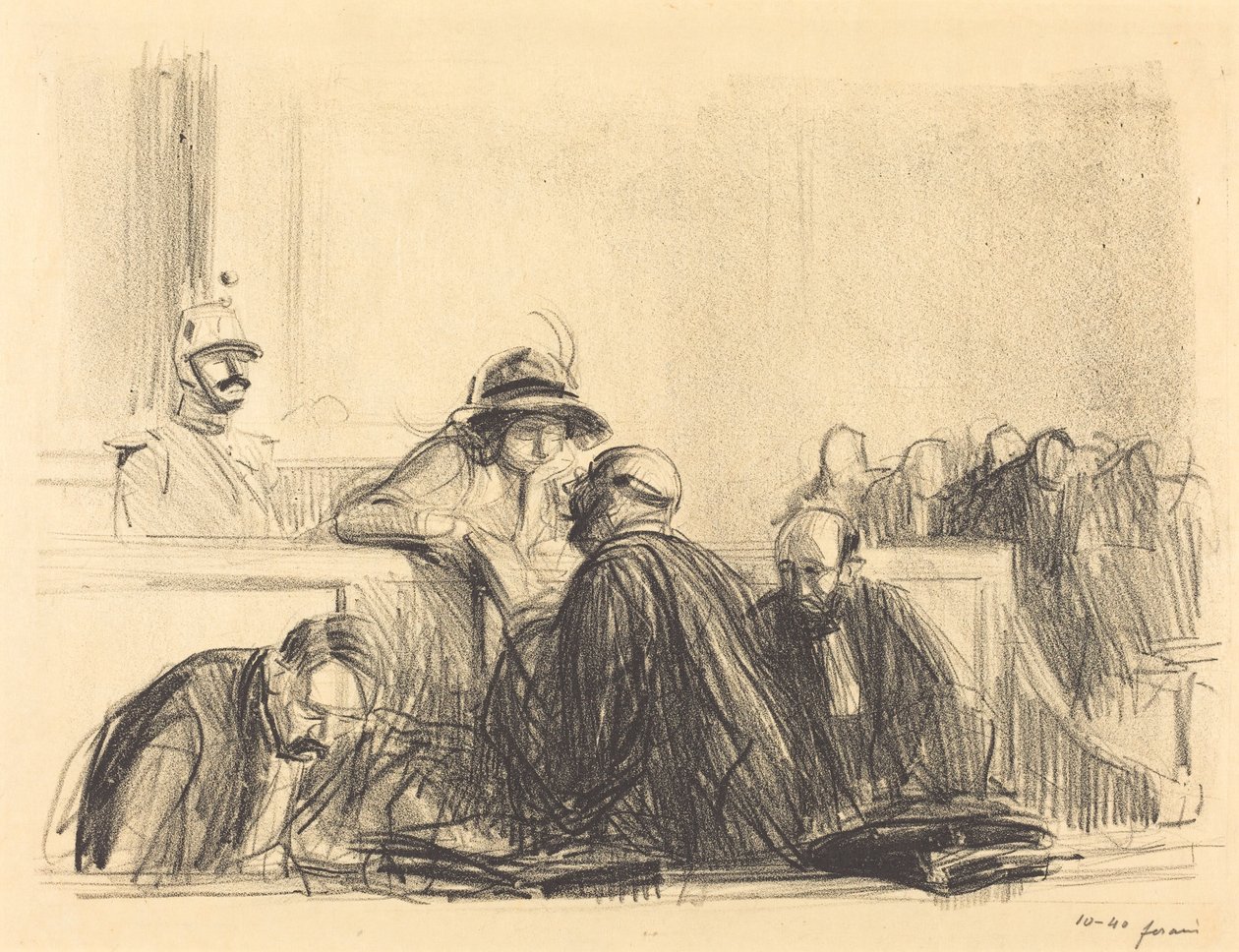 Avukat müvekkiliyle konuşuyor by Jean Louis Forain