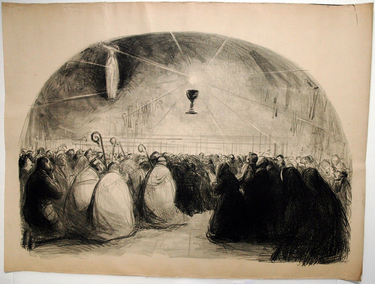 Lourdes, 1914, 25. Uluslararası Efkaristiya Kongresi by Jean Louis Forain