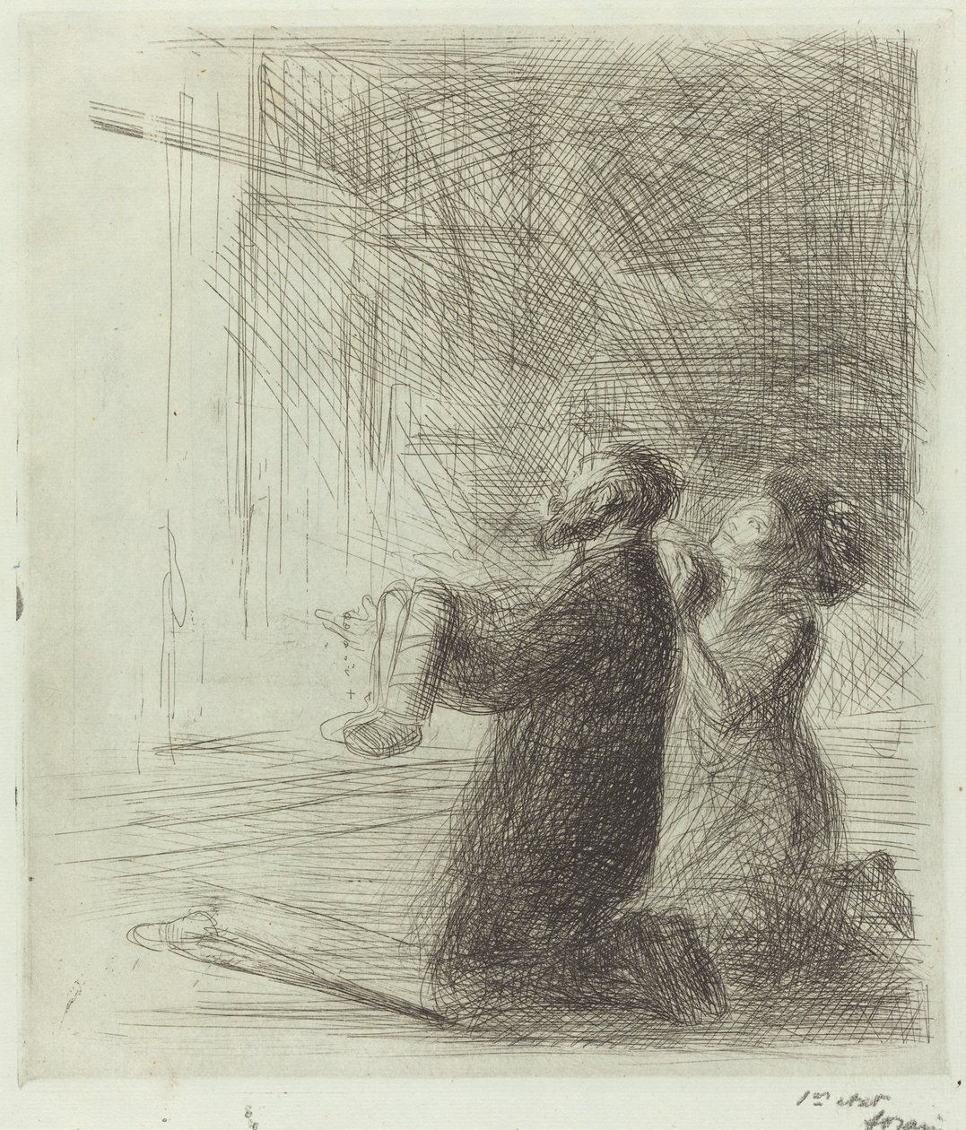 Lourdes, Mağaradan Önce Yalvarmak (dördüncü levha) by Jean Louis Forain